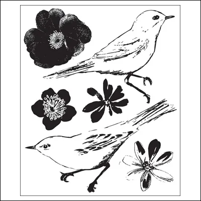 Prima Marketing Mini Clear Stamps Meadow Lark