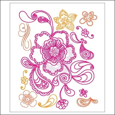 Prima Marketing Mini Clear Stamps Paisley Road