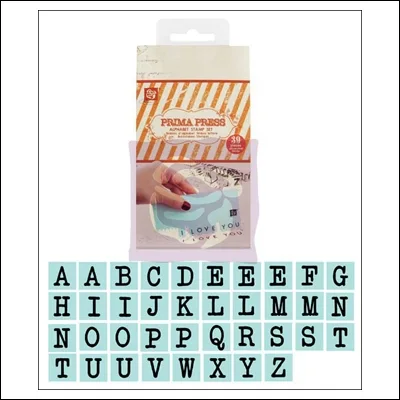 Prima Marketing Press Alphabet Rubber Mounted Stamp Set