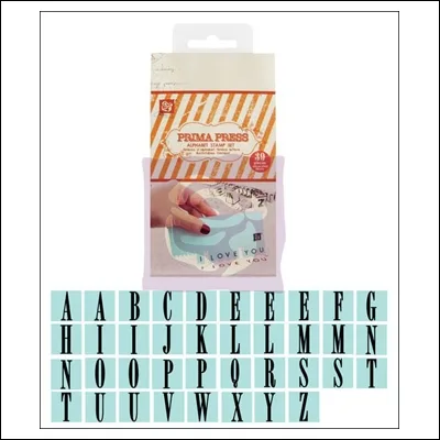 Prima Marketing Press Alphabet Rubber Mounted Stamp Set