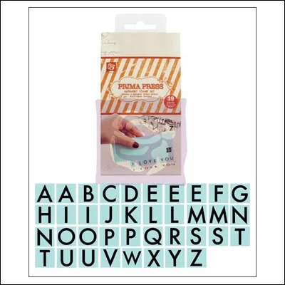 Prima Marketing Press Alphabet Rubber Mounted Stamp Set