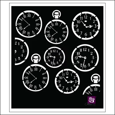 Prima Marketing Stencil Clock Faces