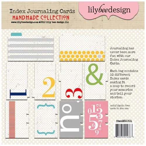 Lilybee Design Index Journaling Cards Handmade Collection