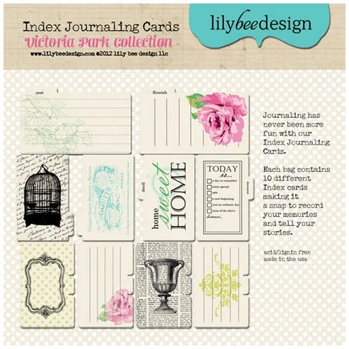 Lilybee Design Index Journaling Cards Victoria Park Collection