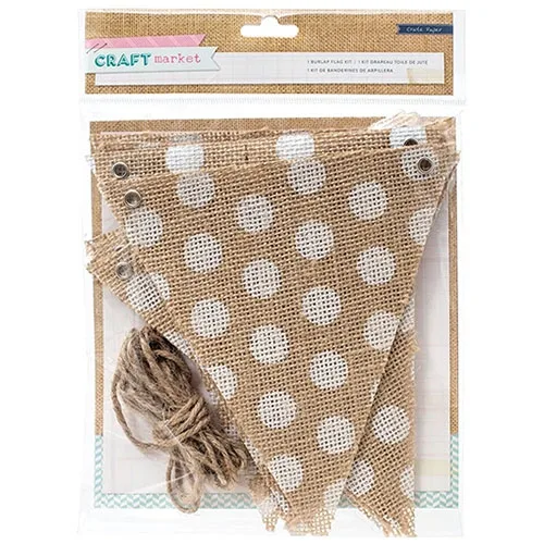 Crate Paper Burlap Flag Kit Craft Market Collection