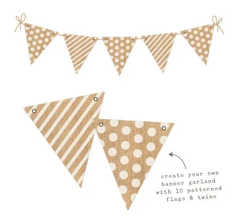 Crate Paper Burlap Flag Kit Craft Market Collection