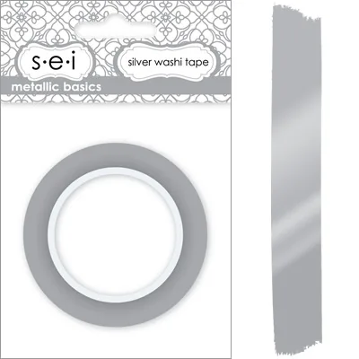 SEI Washi Tape Silver Metallic Basics Collection