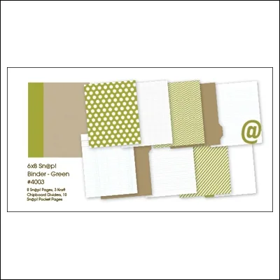 Simple Stories Album Binder 6x8 Green Snap Studio Collection