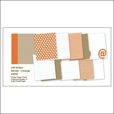 Simple Stories Album Binder 6x8 Orange Snap Studio Collection