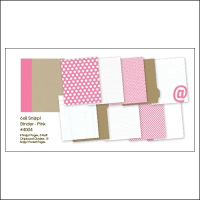 Simple Stories Album Binder 6x8 Pink Snap Studio Collection