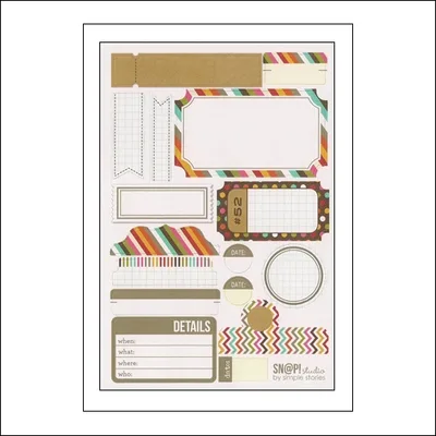 Simple Stories Label Stickers Snap Studio Collection