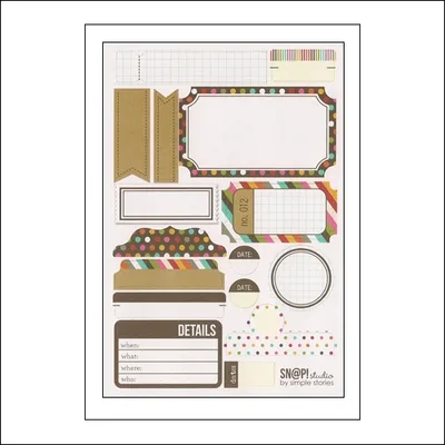 Simple Stories Label Stickers Snap Studio Collection