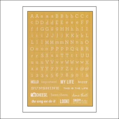 Simple Stories Typeset Stickers Yellow Snap Studio Collection
