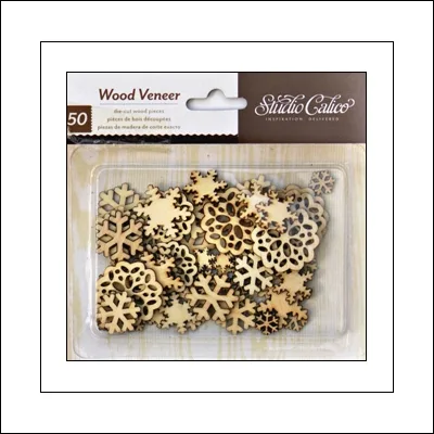 Studio Calico Wood Veneer Snowflakes Wonderland Collection