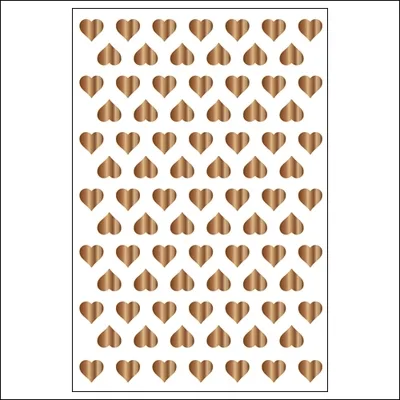 Studio Calico Wood Veneer Burnished Tiny Hearts Atlantic Collection