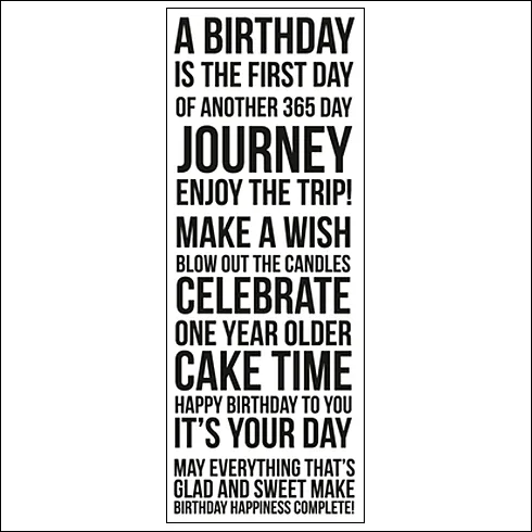 Kaisercraft Clear Stamp Birthday
