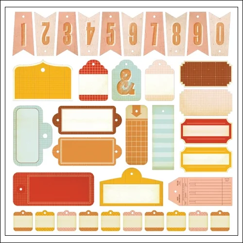Studio Calico Die Cut Tags Autumn Press Collection