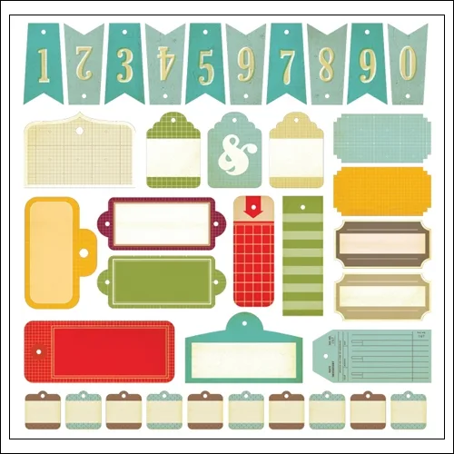Studio Calico Die Cut Tags Memoir Collection