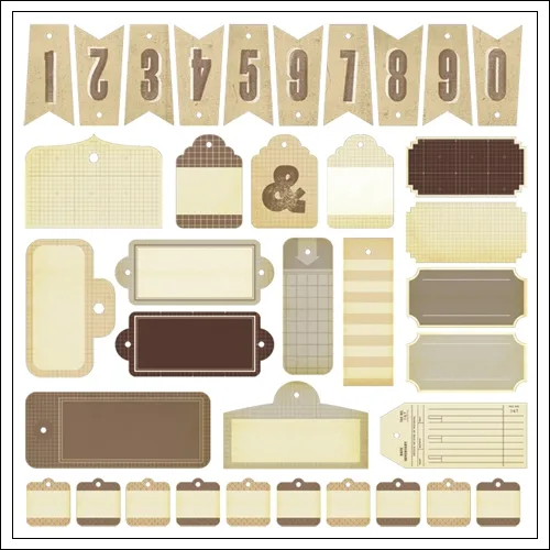 Studio Calico Die Cut Tags Classic Calico Vol 1 Collection