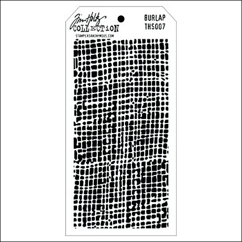 Stampers Anonymous Layering Stencil Burlap by Tim Holtz Collection