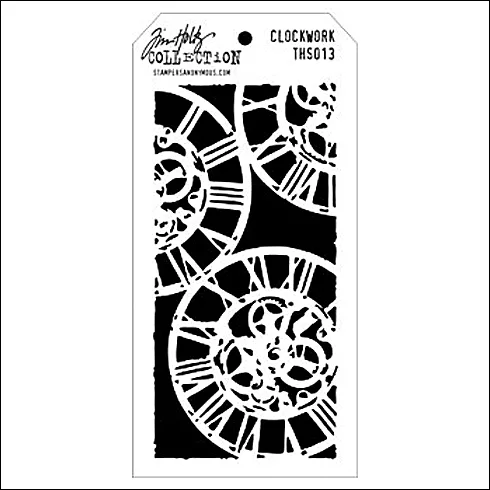 Stampers Anonymous Layering Stencil Clockwork by Tim Holtz Collection