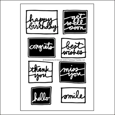 Technique Tuesday Clear Stamps All Occasions by Ali Edwards