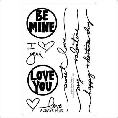 Technique Tuesday Studio AE Clear Stamps Be Mine January 2013 by Ali Edwards