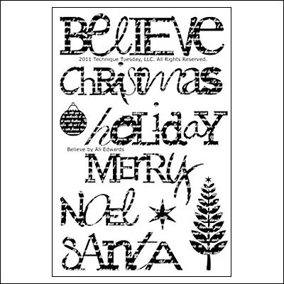 Technique Tuesday Clear Stamps Believe by Ali Edwards
