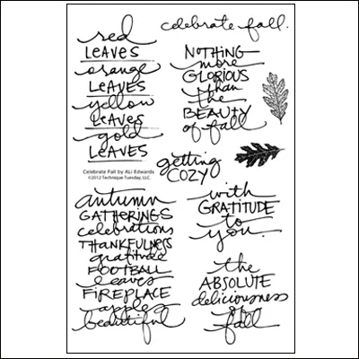 Technique Tuesday Studio AE Clear Stamps Celebrate Fall September 2012 by Ali Edwards