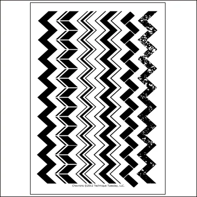 Technique Tuesday Clear Stamps Chevrons Two Step