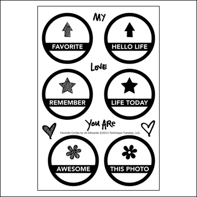 Technique Tuesday Studio AE Clear Stamps Favorite Circles April 2013 by Ali Edwards