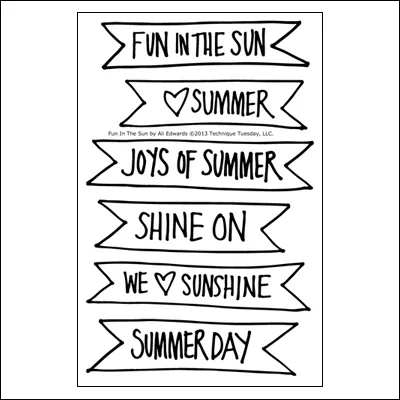Technique Tuesday Studio AE Clear Stamps Fun in the Sun June 2013 by Ali Edwards