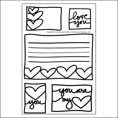 Technique Tuesday Studio AE Clear Stamps Heartfelt May 2013 by Ali Edwards