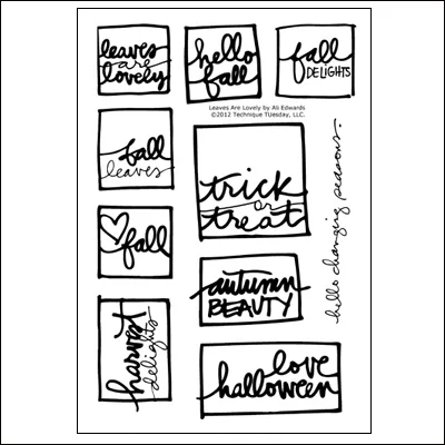 Technique Tuesday Clear Stamps Leaves are Lovely by Ali Edwards