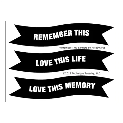 Technique Tuesday Clear Stamps Remember This Banners by Ali Edwards