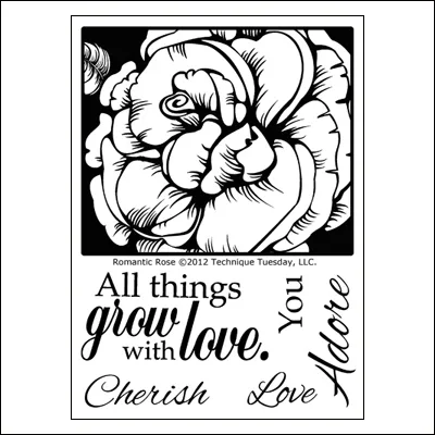 Technique Tuesday Clear Stamps Romantic Rose
