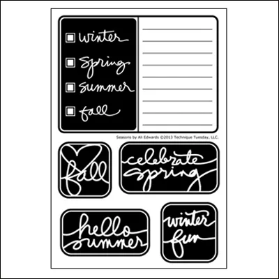 Technique Tuesday Clear Stamps Seasons by Ali Edwards