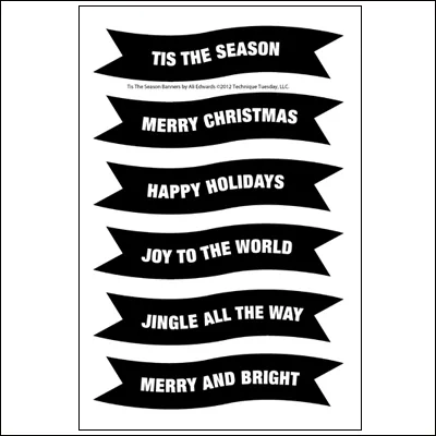 Technique Tuesday Clear Stamps Tis The Season Banners by Ali Edwards