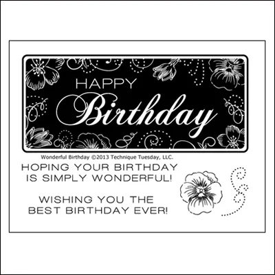 Technique Tuesday Clear Stamps Wonderful Birthday