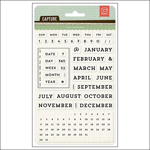 Basic Grey Clear Stamps Universal Calendar Capture Collection