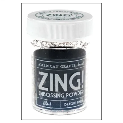 American Crafts Zing Embossing Powder Black Opaque Finish