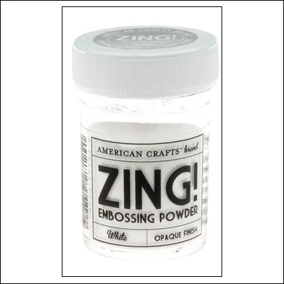 American Crafts Zing Embossing Powder White Opaque Finish