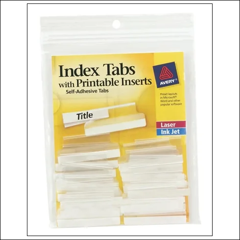 Avery Index Tabs 1.5 inch