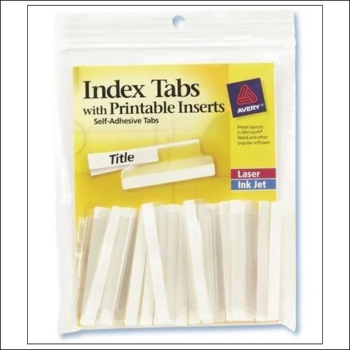 Avery Index Tabs 2 inch