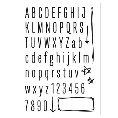 Elles Studio Clear Stamps Alphabet Cameron Collection