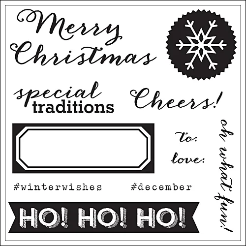 Elles Studio Clear Stamps Cheers Noel Collection
