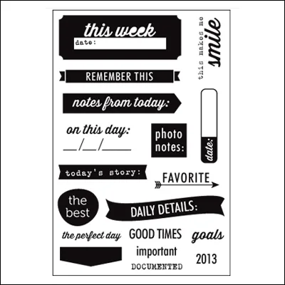 Elles Studio Clear Stamps Daily Details