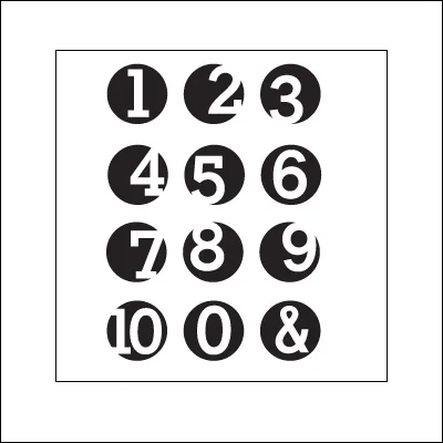 Elles Studio Clear Stamps Number It