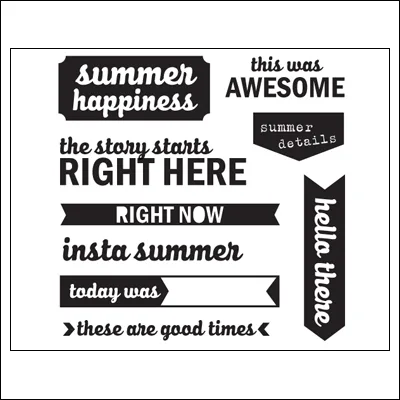 Elles Studio Clear Stamps Summer Happiness Saltwater Collection