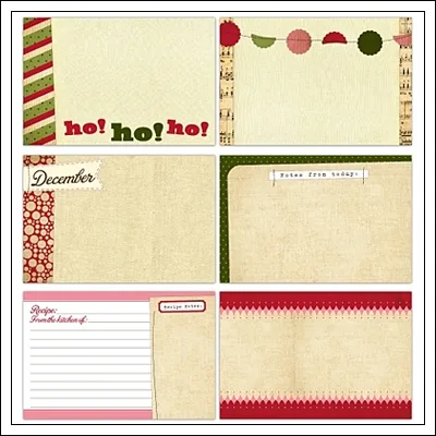 Elles Studio Large Journaling Tags Christmas